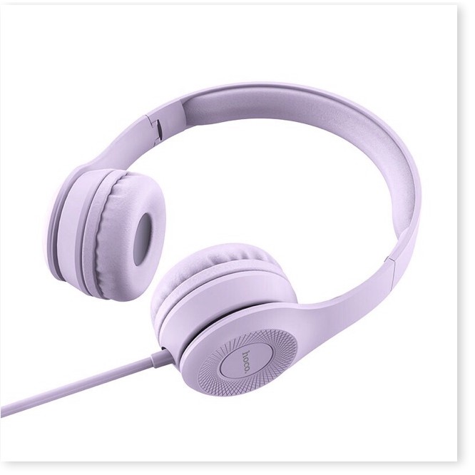 Tai Nghe Chụp Tai Hoco W21- 3 Màu Tím/Đen/Xám - Hàng Chính Hãng #Belike