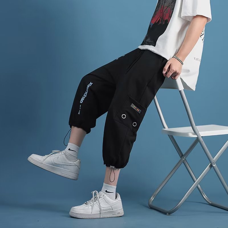 Quần ống rộng In Chữ Phong Cách Nhật Bản Thời Trang Cho Nam Cỡ M-3XL