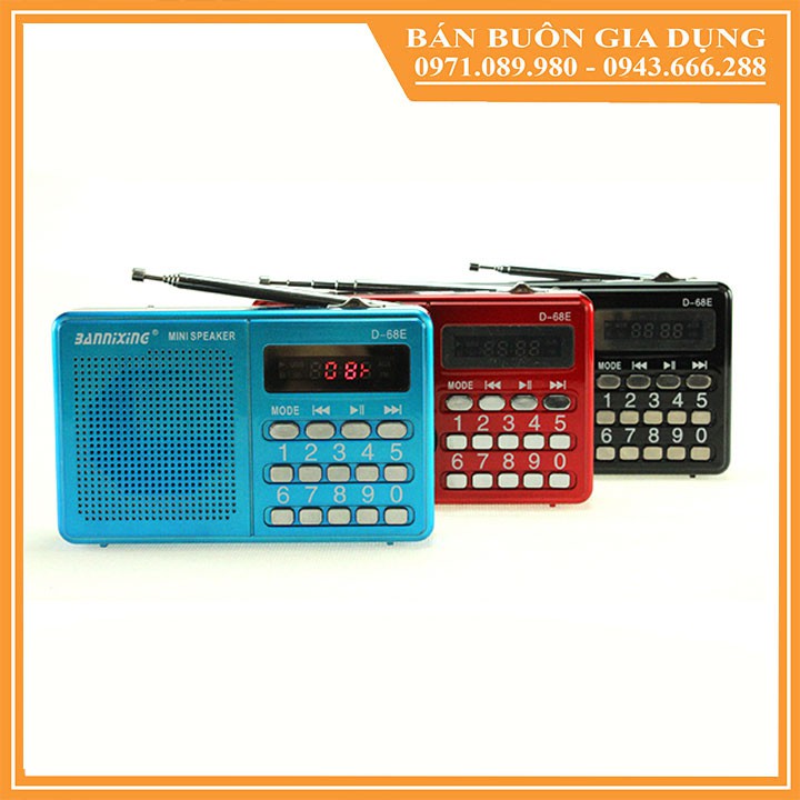Máy nghe nhạc Bannixing D-68E (có cổng USB, thẻ TF, đài FM)