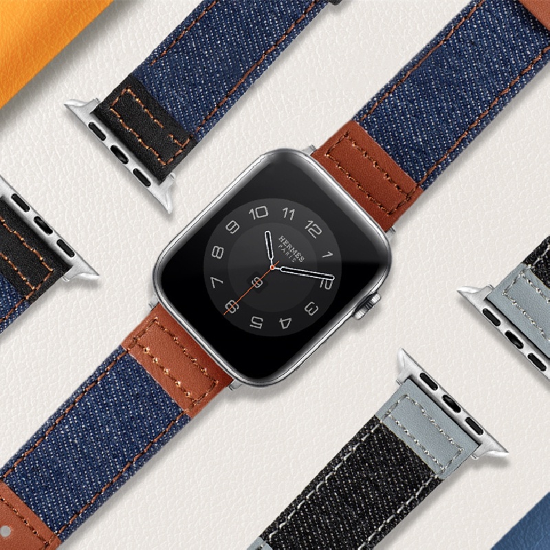 Dây Đeo Bằng Da Cao Bồi Mới 2022 Cho iWatch series 8 7 6 SE 5 4 3 2 1 44mm 41mm 45mm 38mm 42mm 40mm