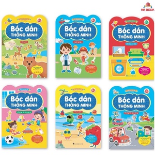 Bộ bóc dán thông minh 6 quyển 6 chủ đề cho bé tha hồ vừa chơi cừa học tập