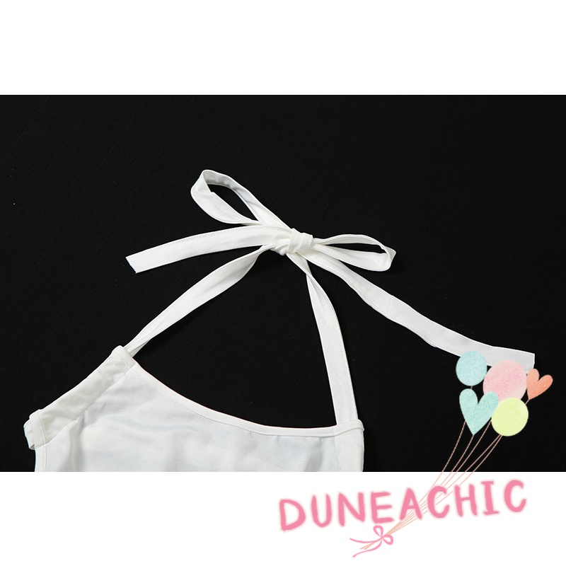DUNEA Áo Tank Top Hở Lưng Cột Dây Gợi Cảm Phong Cách Đường Phố Cho Nữ