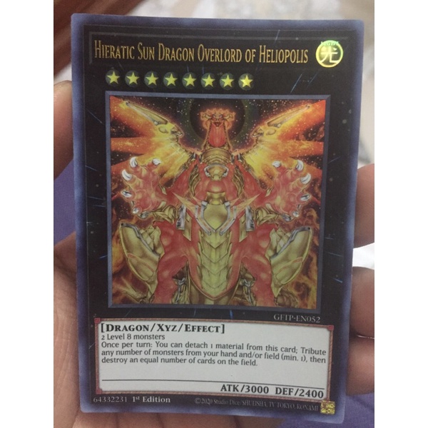 Thẻ bài Yugioh Hieratic Sun Dragon Overlord of Heliopolis - Ultra Rare