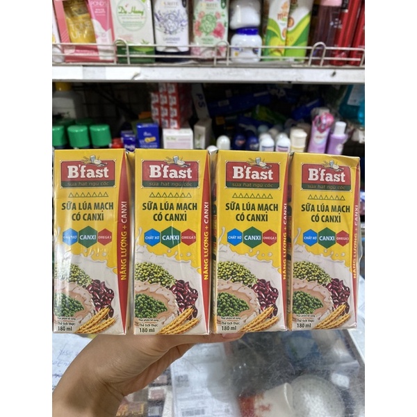 Sữa Hạt Ngũ Cốc Có Canxi B'fast Lốc 4 hộp x 180ml