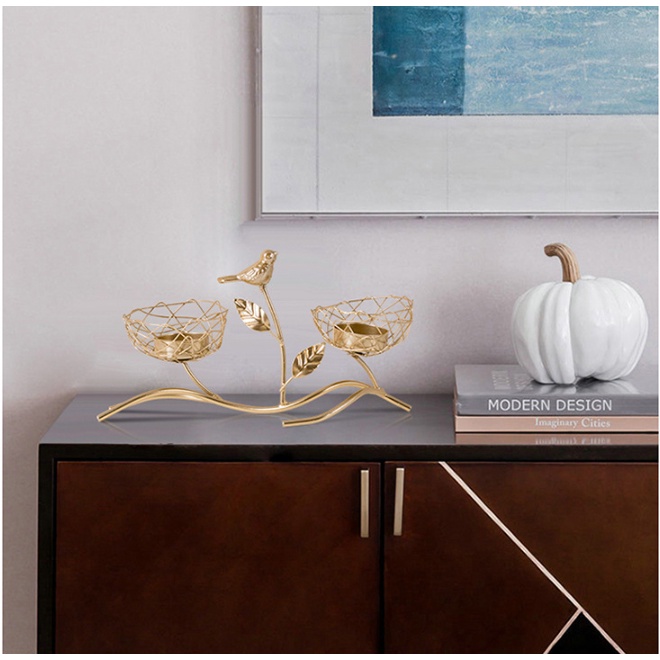 Chân nến kim loại phong cách Vintage, giá đỡ nến decor mạ vàng độc đáo, trưng bày và quà tặng