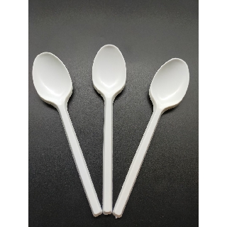 100 CÁI - MUỖNG NHỰA PP TRẮNG(R) DÀI 15CM