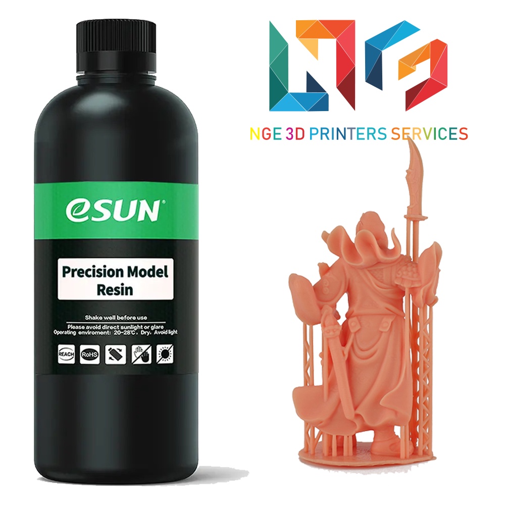 Nhựa in mô hình 3d độ chính xác cao ESUN Precision Model Resin màu Orange Red 0.5kg/Chai Vỏ Nhựa