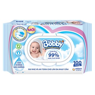 Khăn ướt trẻ em Bobby loại 100 tờ