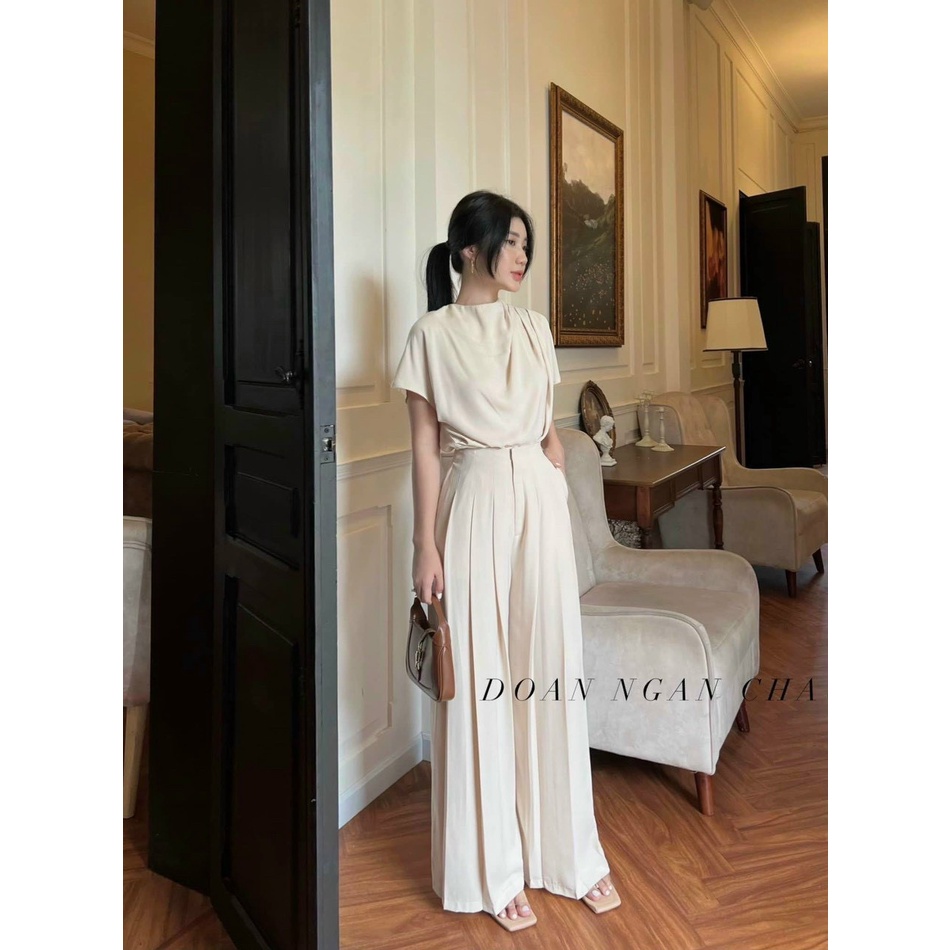Đồ bộ nữ có áo form rộng kèm quần dài ống rộng 2 màu cực đẹp cho cô nàng năng động ph