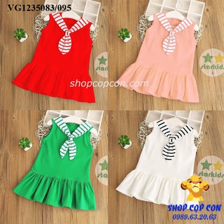 Đầm thun đuôi cá sát nách cổ thủy thủ cho bé từ 9-36kg