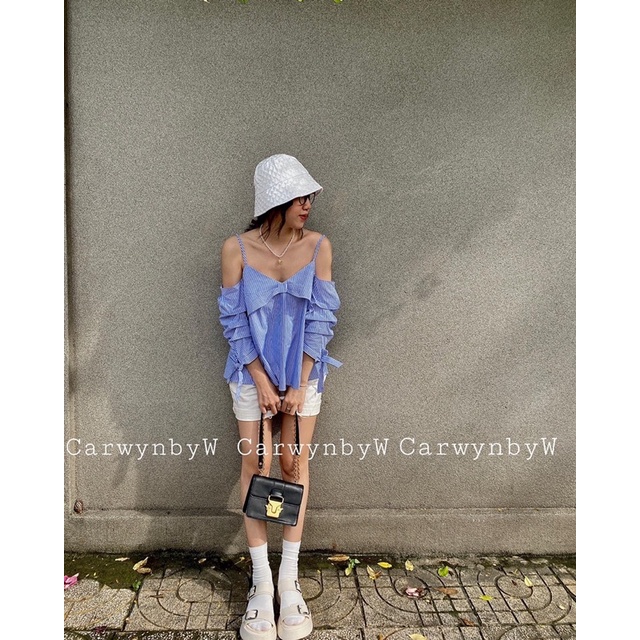 Áo babydoll Nơ Trễ Vai ( Pansy Top)