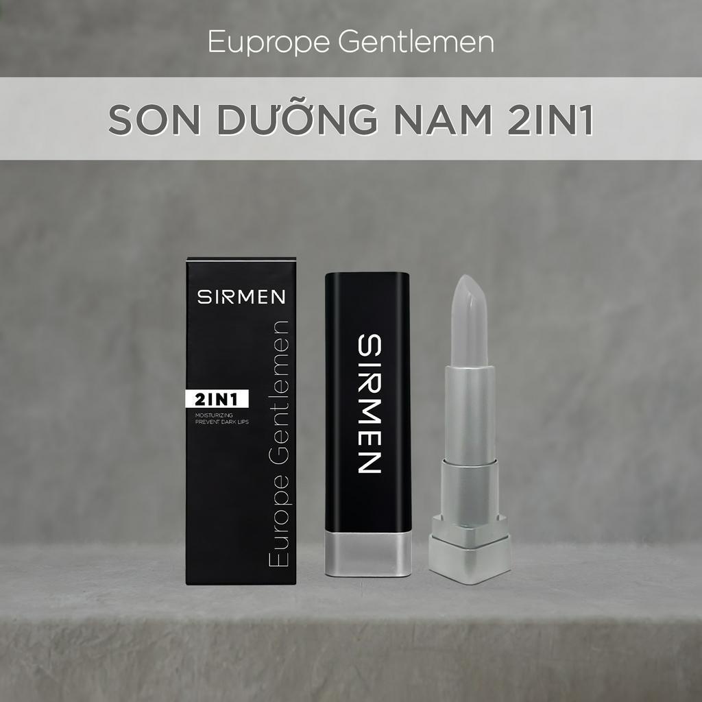 Son dưỡng nam 2 in 1 nguyên liệu châu Âu SIRMEN Europe Gentlemen dòng cao cấp 4.2g chiết xuất tự nhiên công nghệ EU-Nano