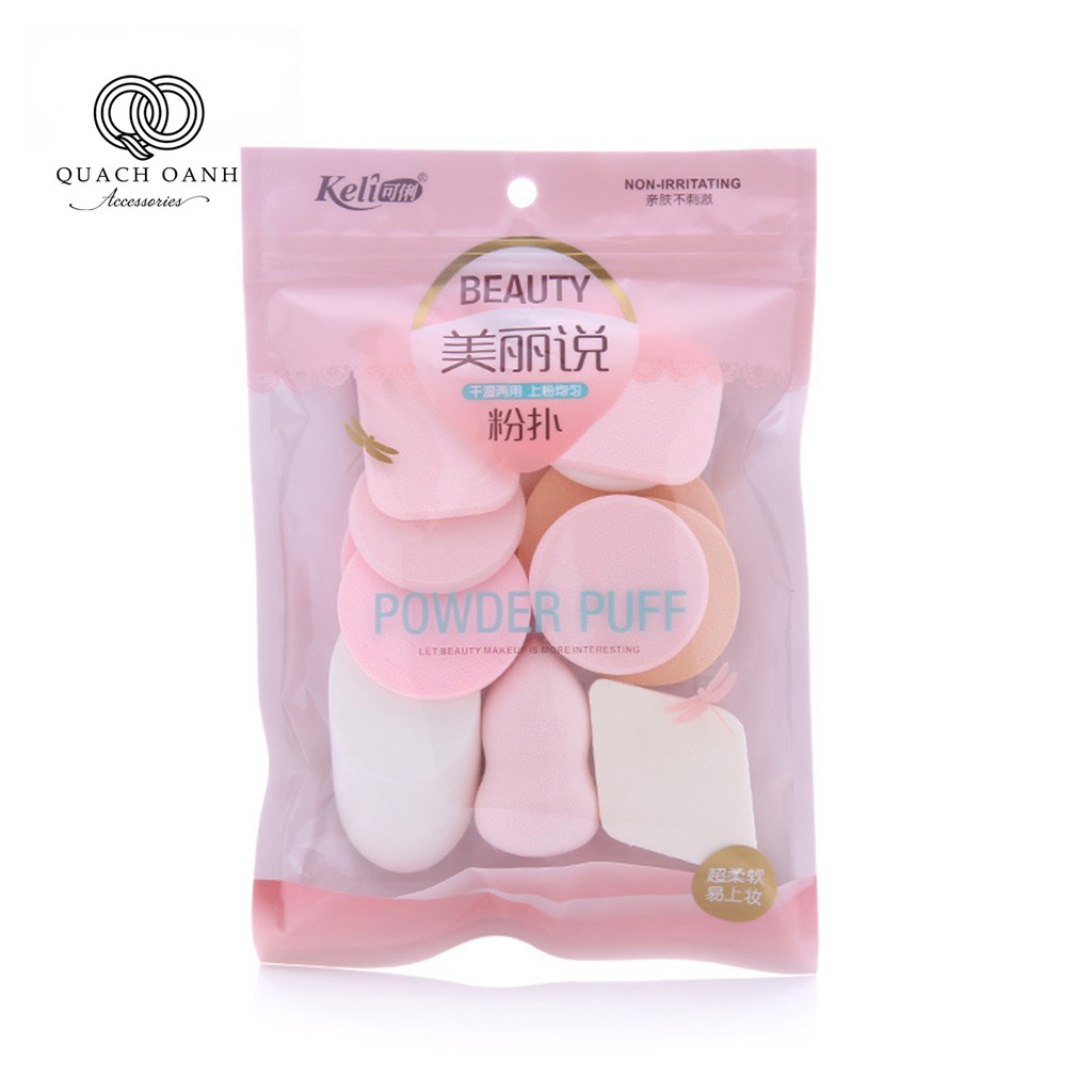 Bông phấn Keli 13 miếng mềm mịn - BM13