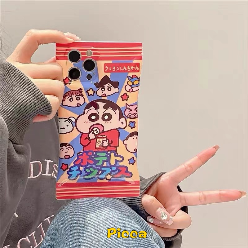 Ốp Điện Thoại TPU Mềm In Hoạt Hình Shinchan Cho IPhone 11 14 12 13 Pro Max XR X 7 14 8 6 6s Plus Xs Max SE 2020