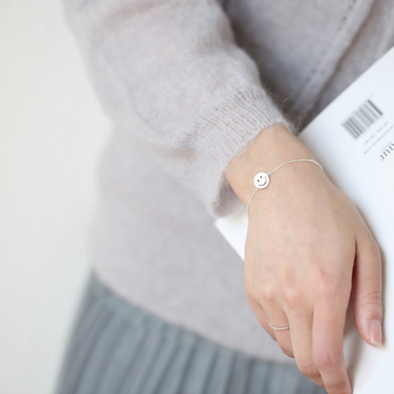 Phiên bản Hàn Quốc mới của thời trang cá tính vòng tay mặt cười vòng tay nữ biểu cảm đơn giản