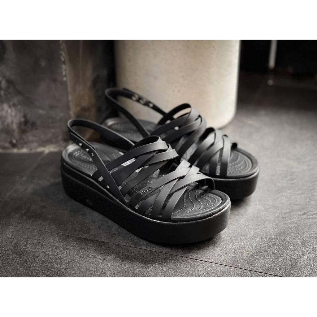 Giày Sandal Nữ Brooklyn Strappy Wedge Chính Hãng Đế Cao 6cm Size 35 36 37 38 39 - Sấu Vui Vẻ
