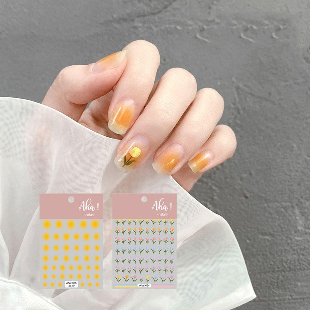 EXPEN Miếng Dán Trang Trí Móng Tay Nghệ Thuật Tự Dính Họa Tiết Trái Tim Xinh Xắn