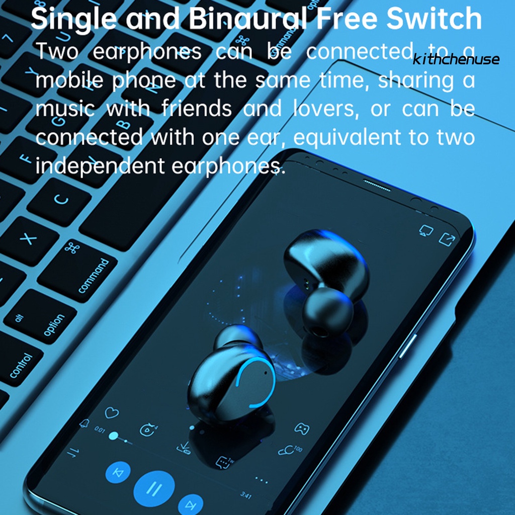 Tai Nghe Nhét Tai Bluetooth Mini F9-47 TWS Kèm Đèn Pin