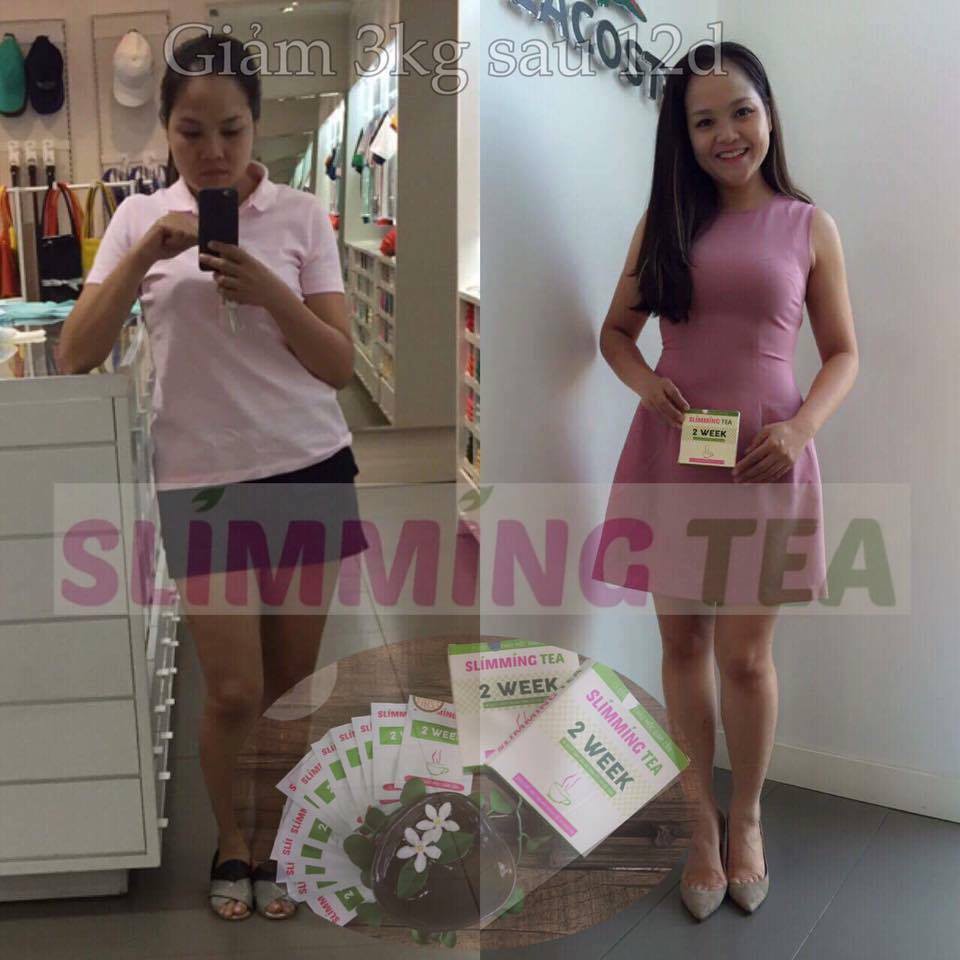 Combo 3 trà giảm cân Slimming tea 2 week 100% thảo mộc thiên nhiên