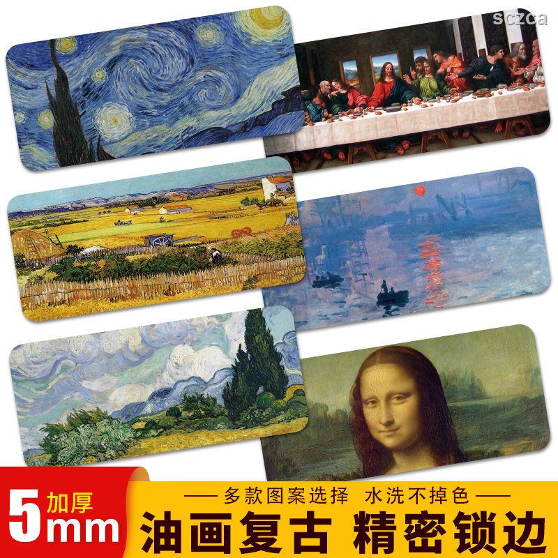Tấm lót chuột cỡ lớn hình tranh sơn dầu Van Gogh kiểu Retro sáng tạo