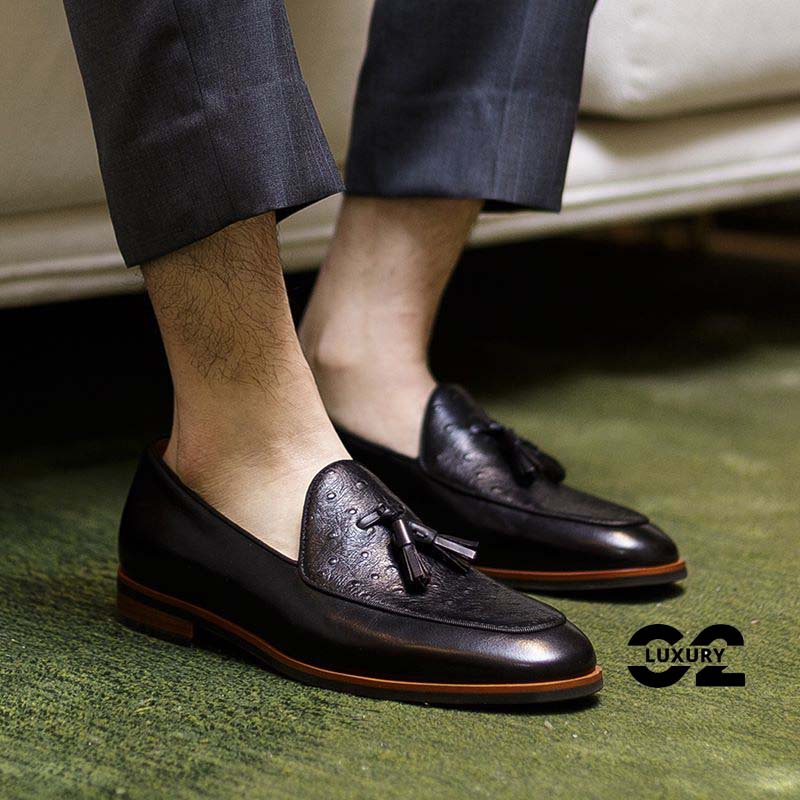 Giày lười nam Luxury dáng Loafer Shoes BL021-18 giày nam công sở chất liệu da bò thật nhiều size