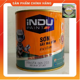 Sơn sắt mạ kẽm INDU lon 800ml màu xingfa đen