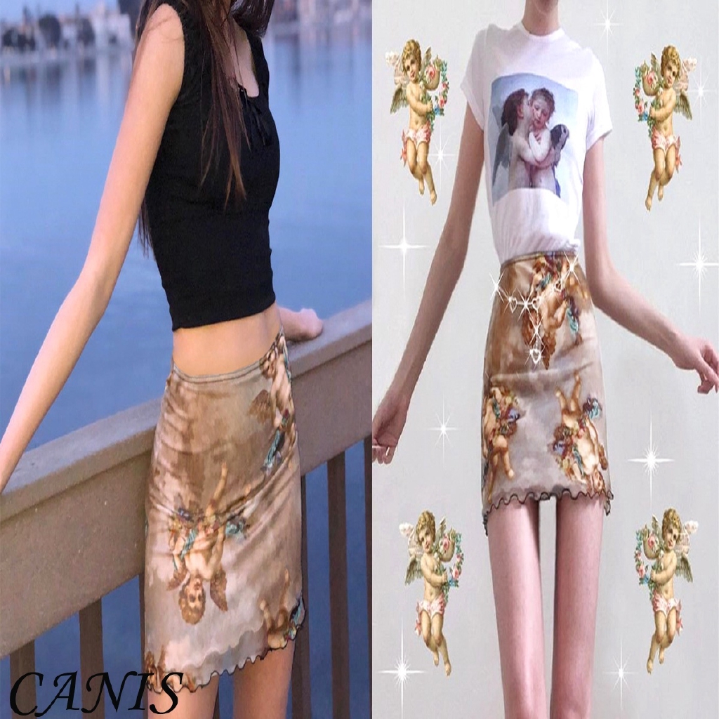 Chân váy ôm dáng họa tiết thiên thần quyến rũ cho nữ | BigBuy360 - bigbuy360.vn