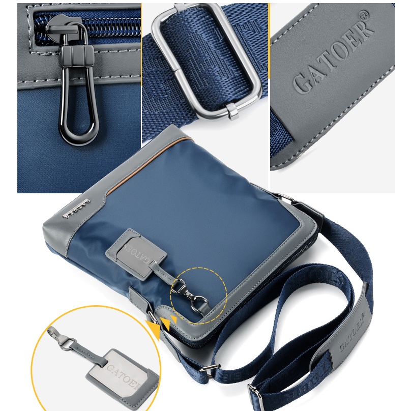Túi đeo chéo Nam vải Oxford cao cấp chống thấm nước, chống bám bụi - Túi vải đeo chéo Nam sang trọng, tinh tế