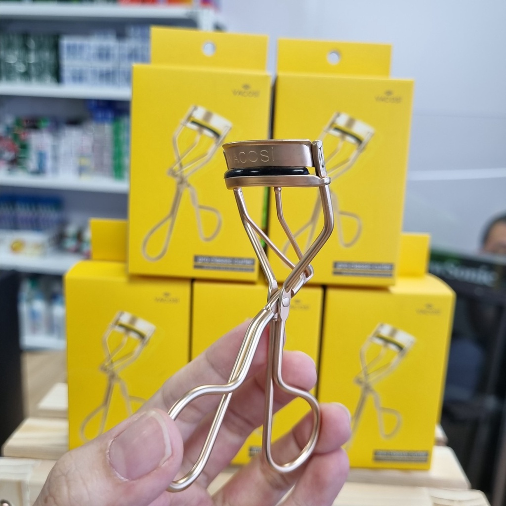 Đồ bấm mi cong lò xò Vacosi cán tím BM01, cán đen BM03 , thân vàng BM04, xám BM02| Kẹp bấm mi