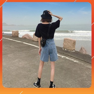 Quần short jean short lửng rách gấu MSHA1
