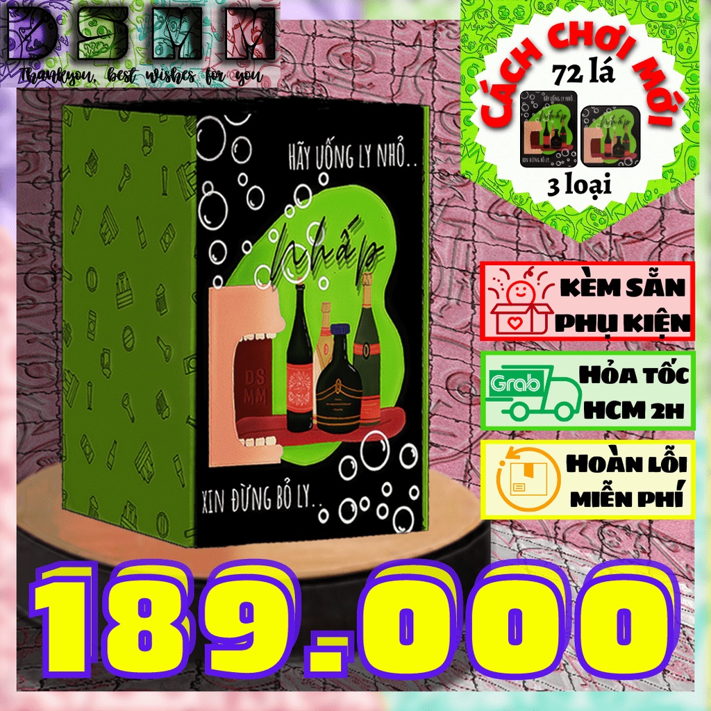 NHẤP bộ bài Drinking Game Card mới nhất thử thách uống rượu bia đặc biệt thú vị, hài hước cho buổi tụ tập bạn bè vui vẻ