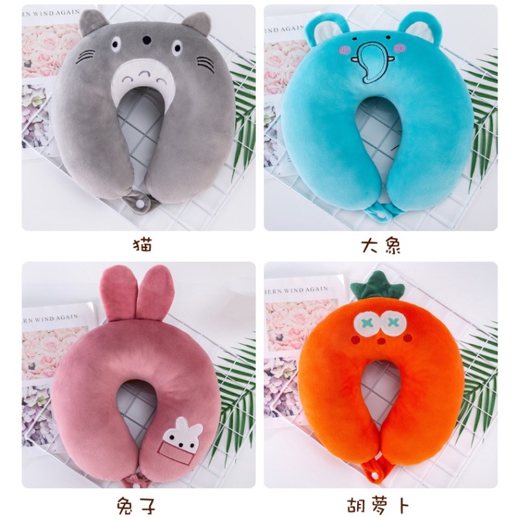 Gối chữ U tựa cổ chống mỏi cô đi máy bay, đi ô tô, Gối tựa cổ văn phòng