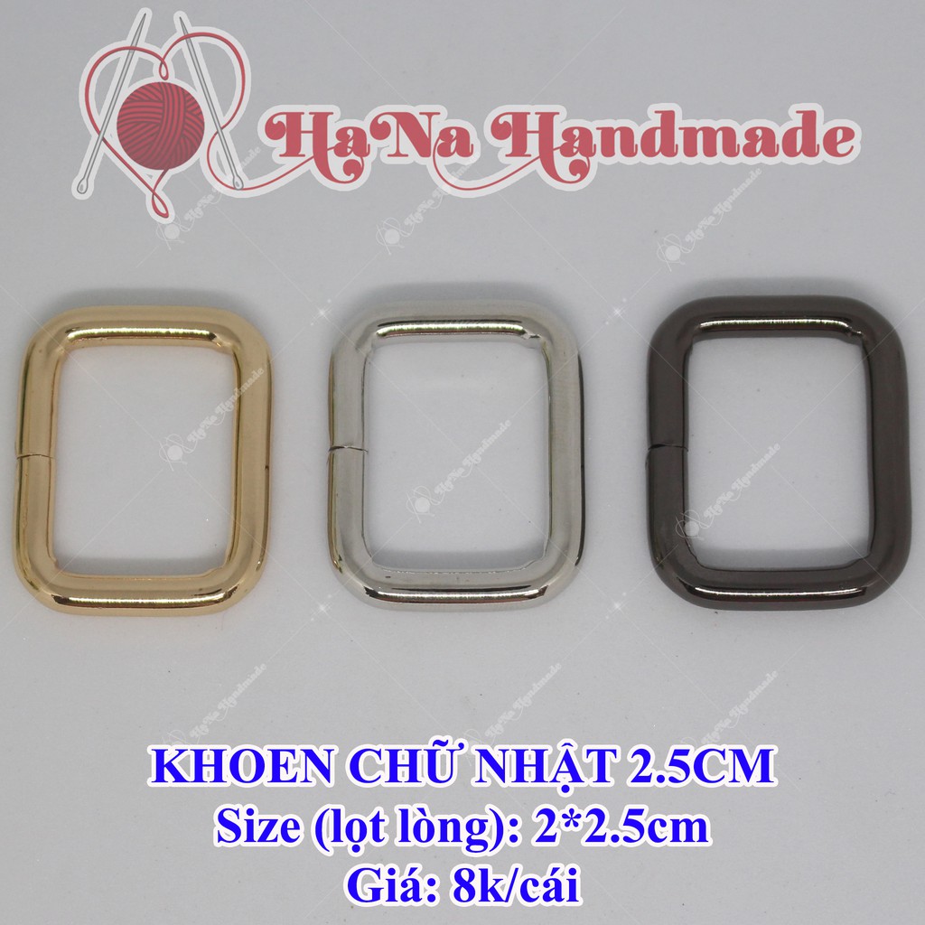 Khoen chữ nhật 2.5cm (8k/cái)