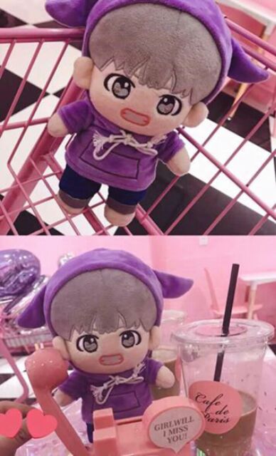 Doll BTS V Taehyung dòng bobi hàng fansite 20cm tặng kèm quà