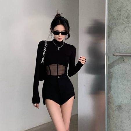 Áo Thun Nữ Dài Tay Cổ Tròn Thời Trang Hàn