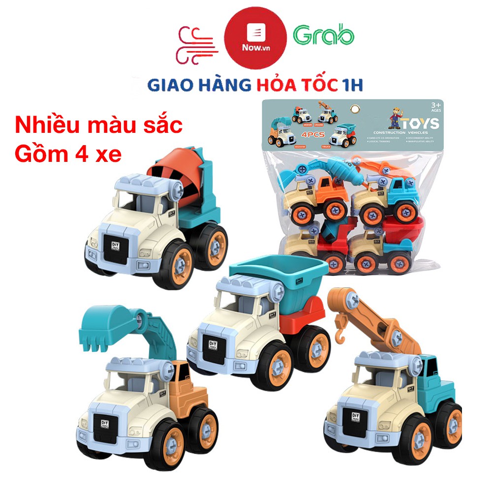 Đồ Chơi Lắp Ráp Xe Công Trình Cho Bé Trai