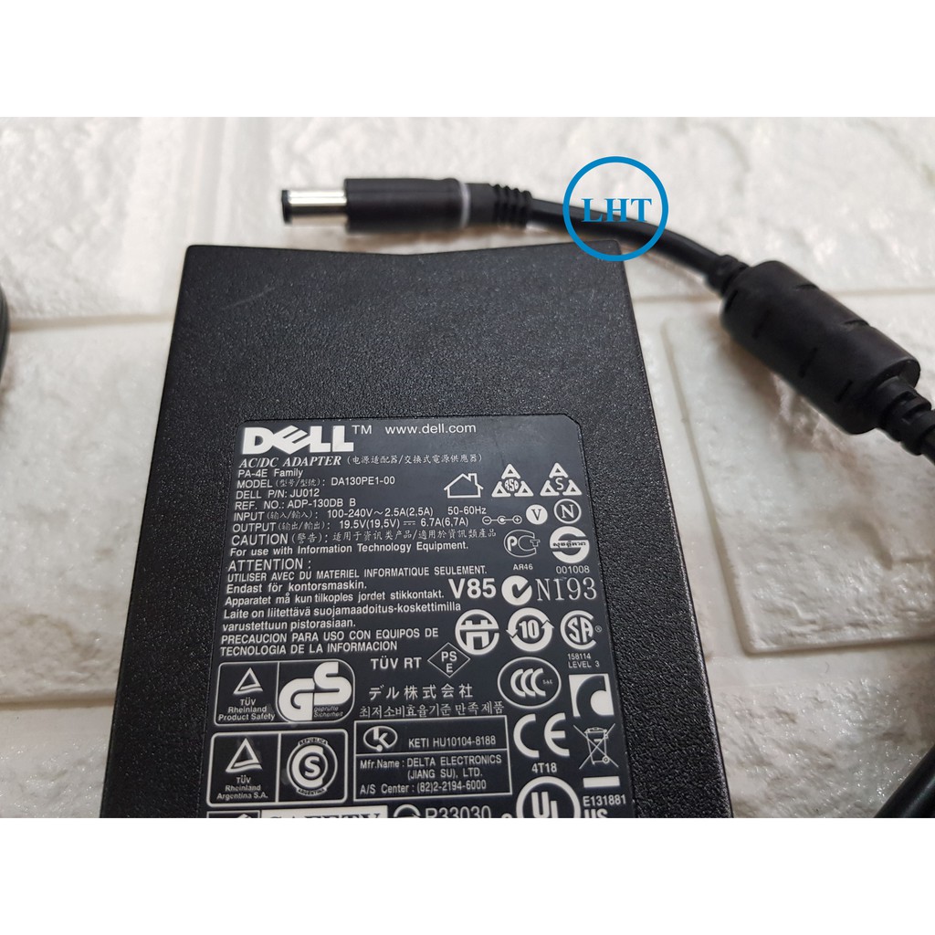 Sạc Laptop Dell 130w 19.5V 6.7A Slim hàng chính hãng ZIN Cao Cấp theo máy (Adapter Dell 130w)