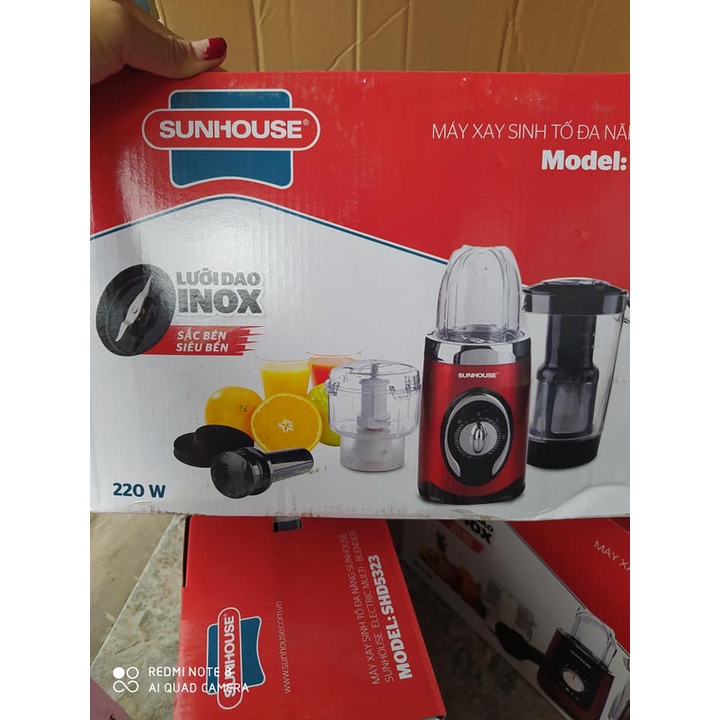 Máy xay đa năng SUNHOUSE SHD5322. Khẳng định và đảm bảo hàng chuẩn, chính hãng, mới tinh 100%, bảo hành 12 tháng
