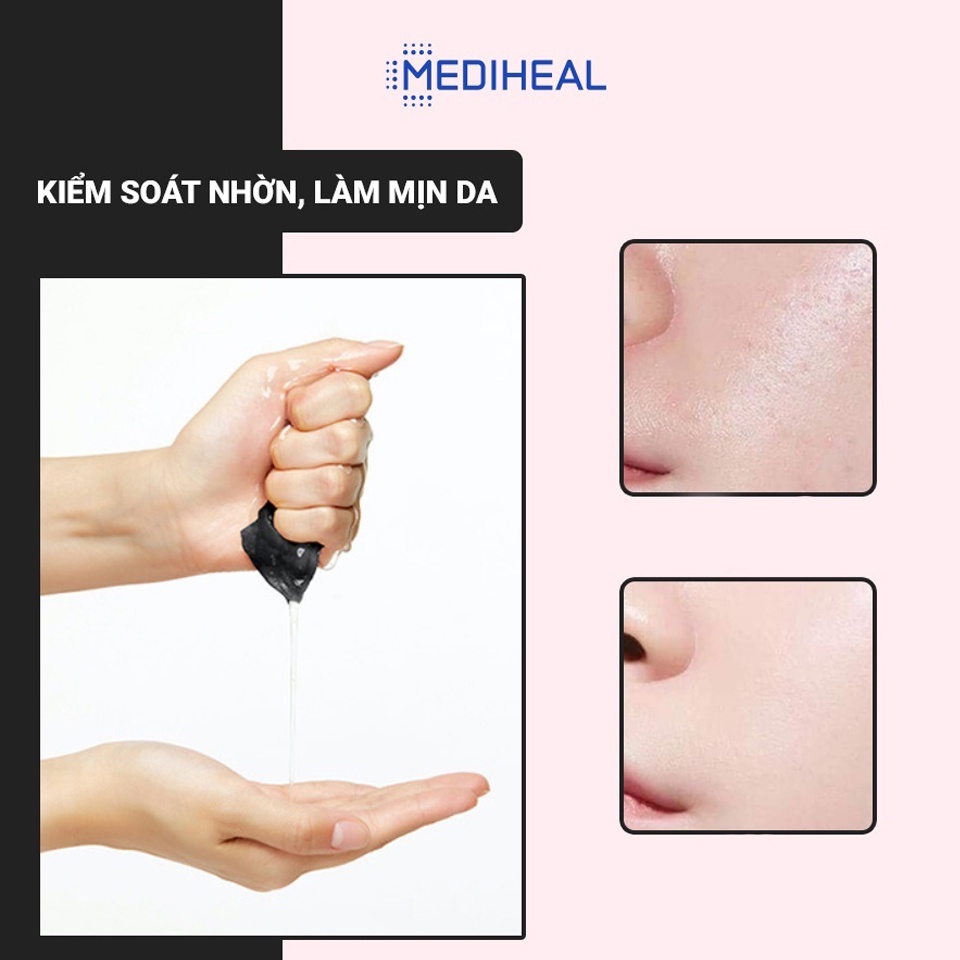 Mặt nạ Mediheal HDP Pore Stamping Black, mặt nạ than hoạt tính chống lão hóa mờ nếp nhăn