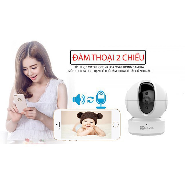 Camera không dây wifi quay 360 độ ezviz c6n Full HD 1080P