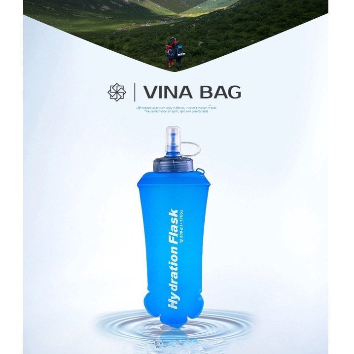 Bình nước dẻo bằng nhựa mềm HYDRATION FLASK 500ml