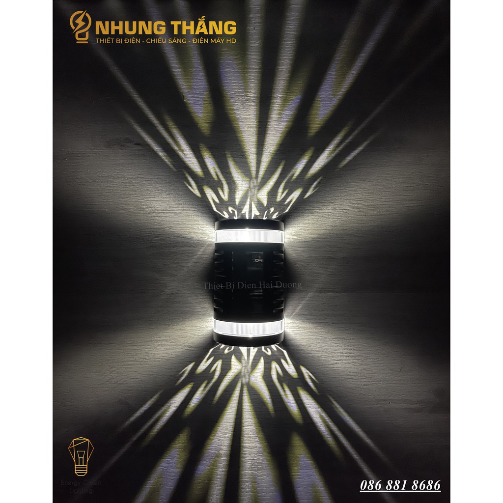 Đèn Tường 2 Đầu Chiếu Sáng Họa Tiết , Hoa Văn MT-151 - Sử Dụng Năng Lượng Mặt Trời - Chống Nước IP65 - Bảo Hành 12 Tháng