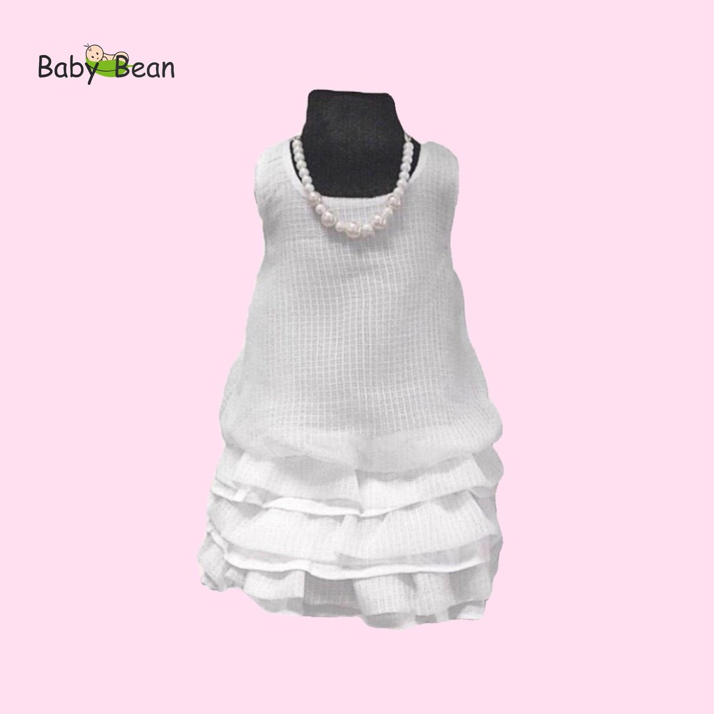 [MÃ RẺ VÔ ĐỊCH Hoàn Xu 12%] Đầm Voan Xếp Tầng bé gái BabyBean (kèm Dây Trang Sức)