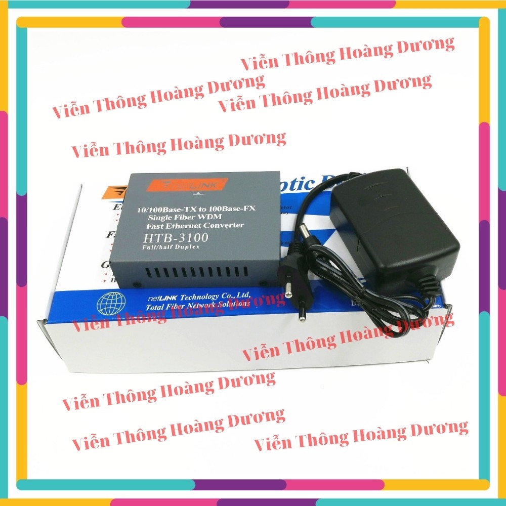 Bộ Chuyển Đổi Quang Điện Netlink HTB 3100 AB 25Km, Cặp 2 Converter quang