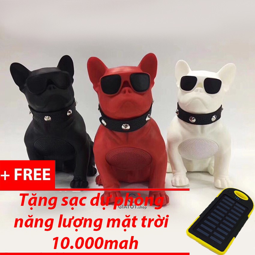 {Giá hủy diệt} Loa Bluetooth hình chó Bull tặng sạc dự phòng 10.000mah