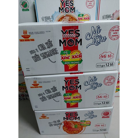 Thùng 12 tô Mì trộn xốt cua kiểu Singapore