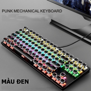 Bàn phím cơ gaming nút tròn cao cấp nhiều chế độ led RGB dành cho máy tính bàn, laptop,PC,...G500