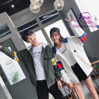 Áo khoác dù nam nữ " you make me smile "