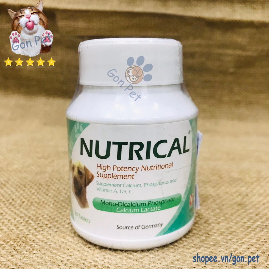 NutriCal - Viên Bổ Sung Khoáng - Vitamin - Canxi Cho Chó, Mèo Giúp Xương Khoẻ, Ăn Ngon Miệng