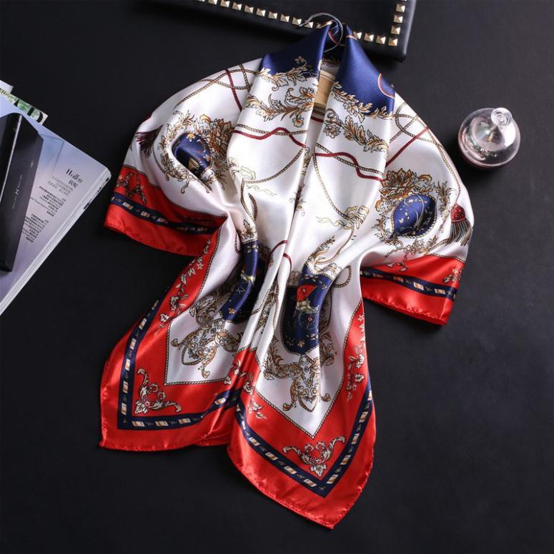 Khăn Lụa Vuông Choàng Cổ Thời Trang Thanh Lịch Cho Nàng Mẫu Mới Nhất Thị Trường Size 90x90 cm